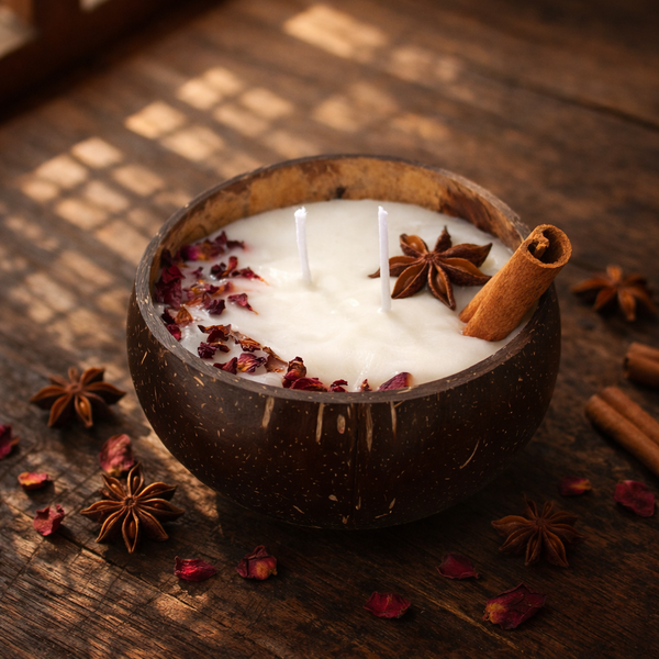 Coco-nutty · Coconut Shell Soy Wax Candle