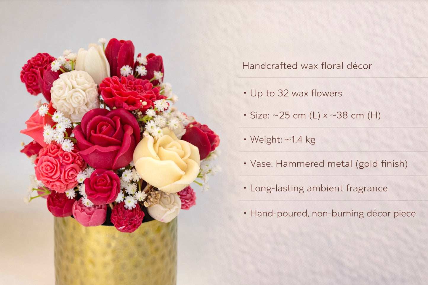 Wara Rati Laal - Scented Wax Bouquet