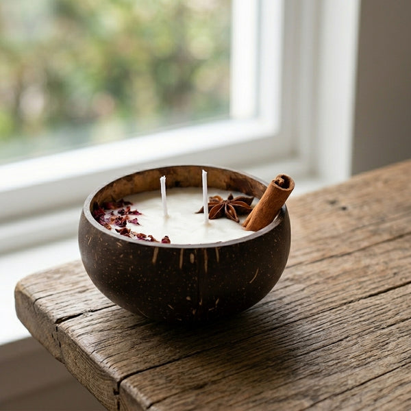 Coco-nutty · Coconut Shell Soy Wax Candle