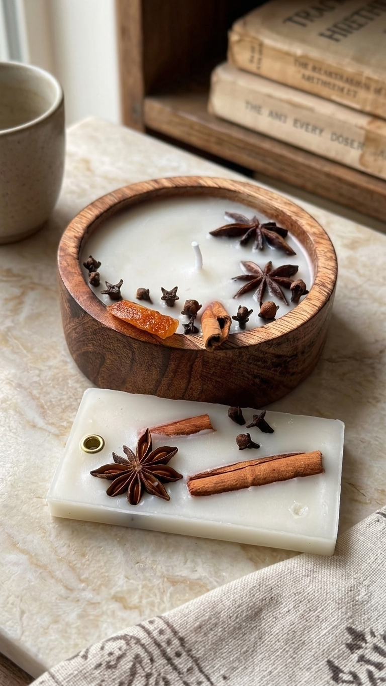 Spiced Timber Set — Candle & Wax Sachet Gift Set