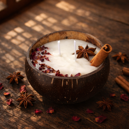 Coco-nutty · Coconut Shell Soy Wax Candle