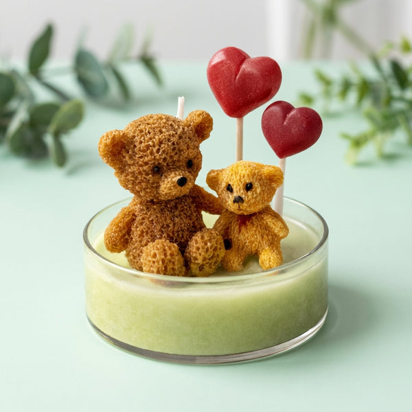 Sweetheart Teddies Candle