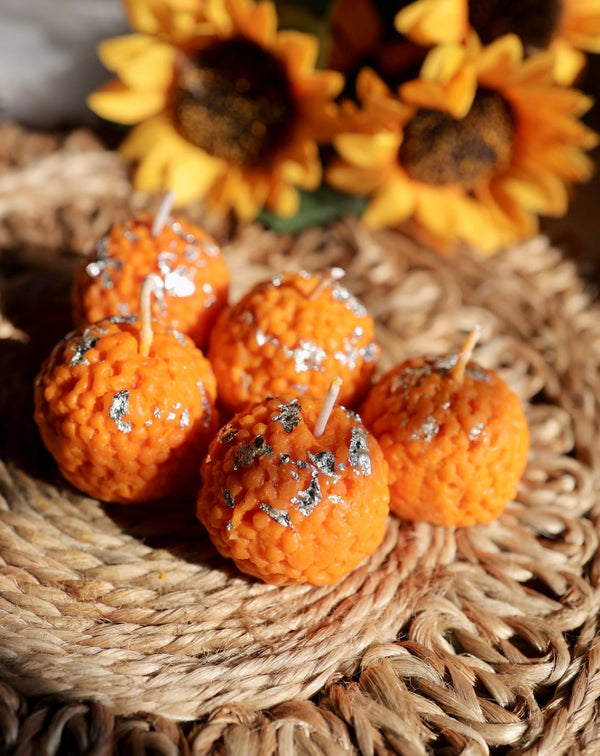 Motichoor Ladoo Candle | Handcrafted Soy Wax Festive Candle