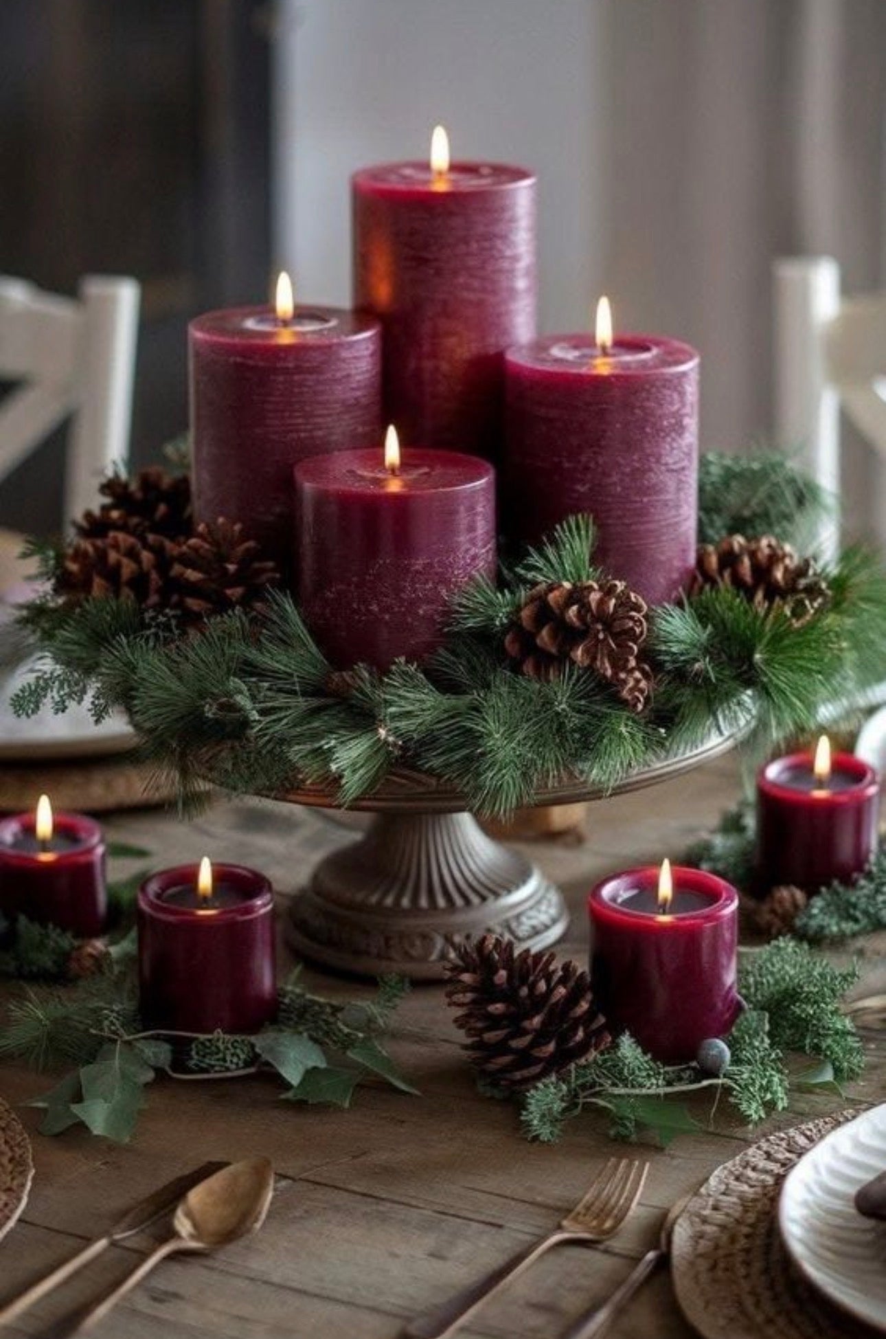 Spice Amber Pillar Candle - Set of 3 (Unscented)