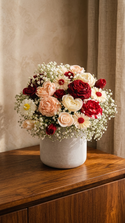 Apsara - Handcrafted Scented Wax Flower Bouquet