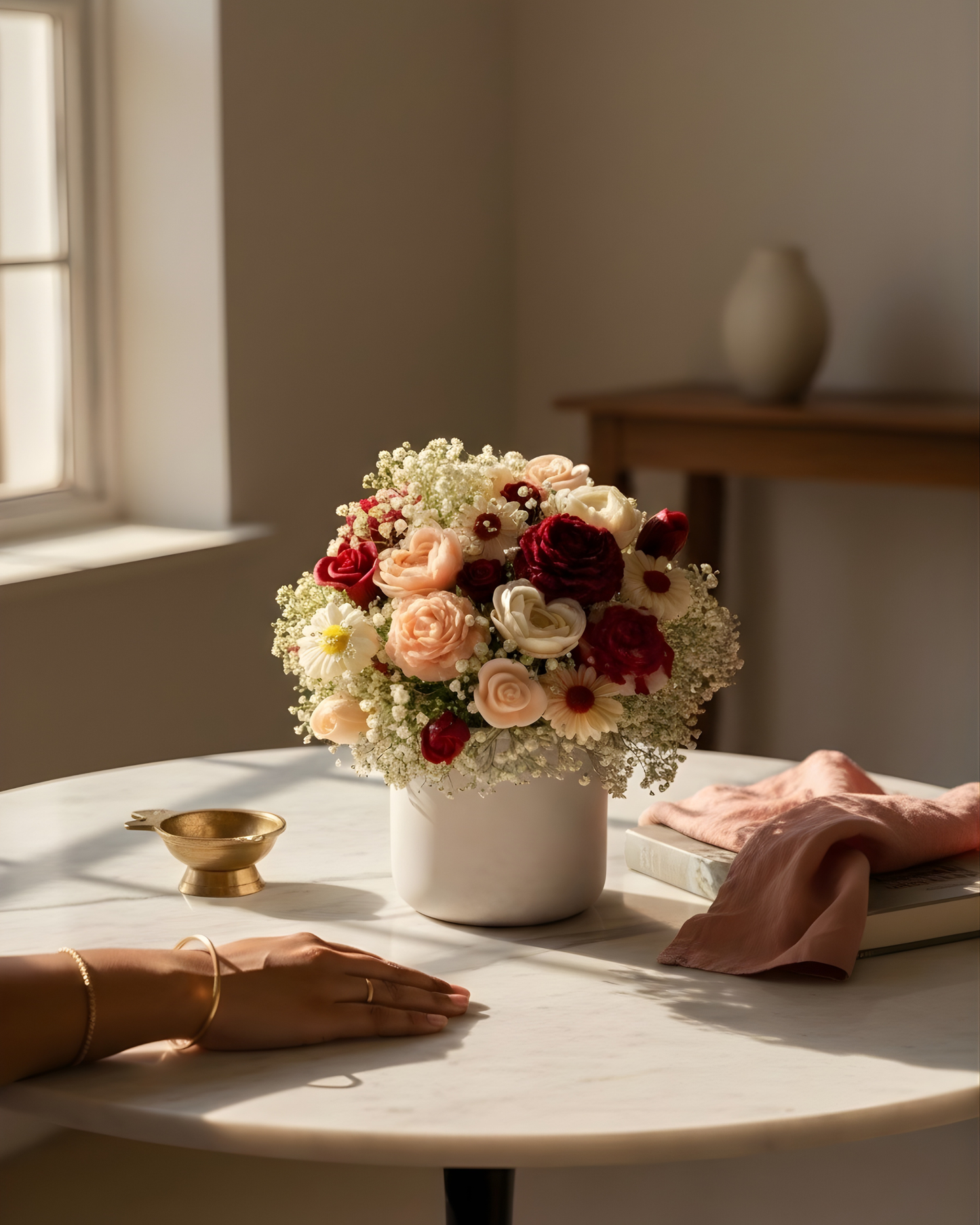 Apsara - Handcrafted Scented Wax Flower Bouquet