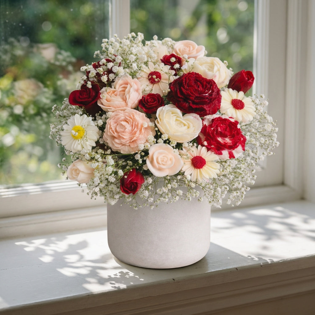 Apsara - Handcrafted Scented Wax Flower Bouquet