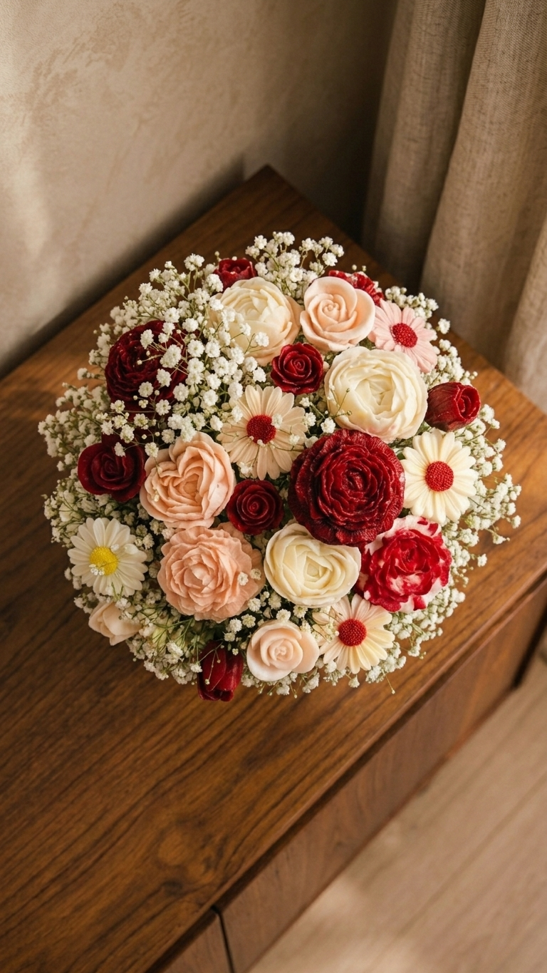 Apsara - Handcrafted Scented Wax Flower Bouquet