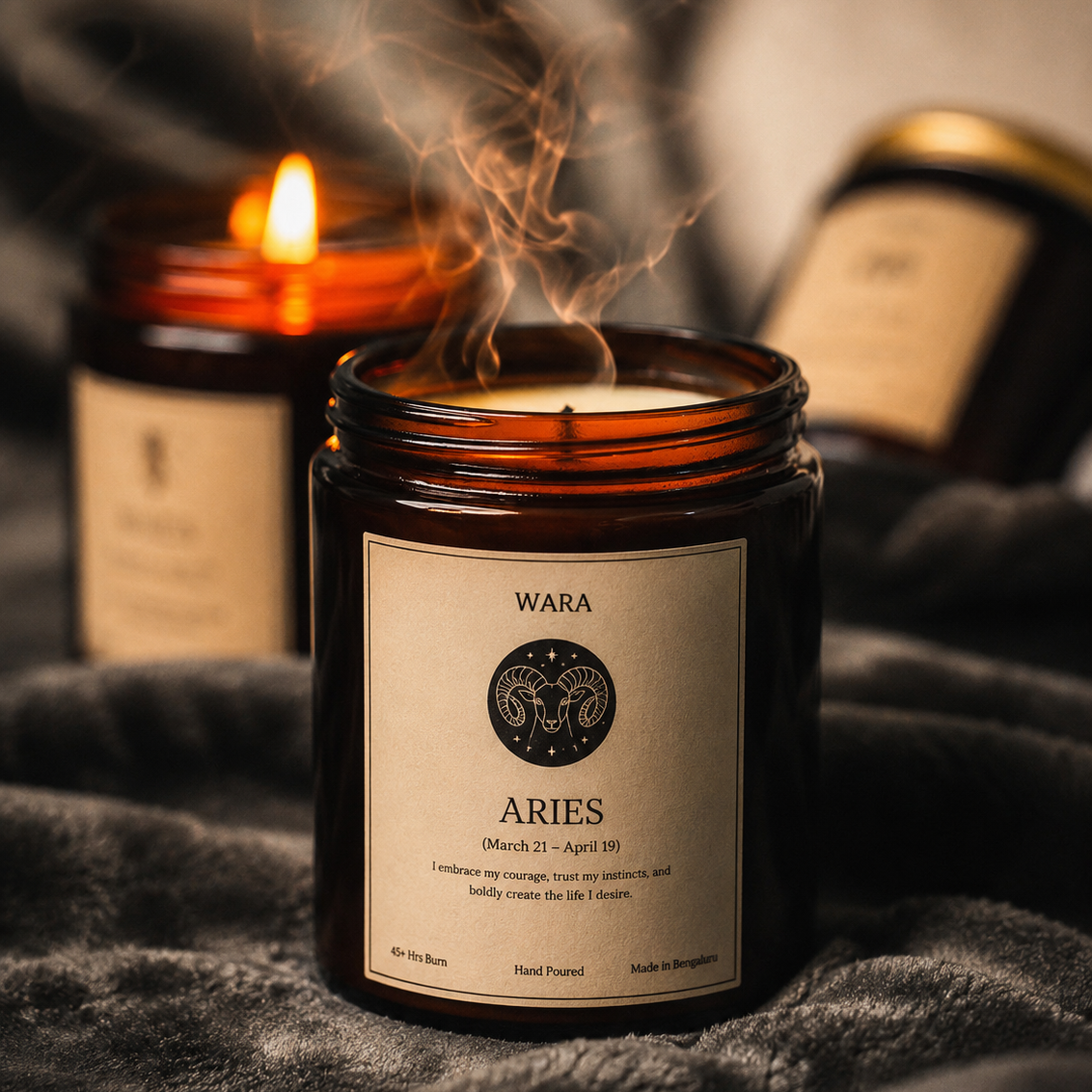 Aries Zodiac Candle - Handcrafted Gift for Aries | Wara Living