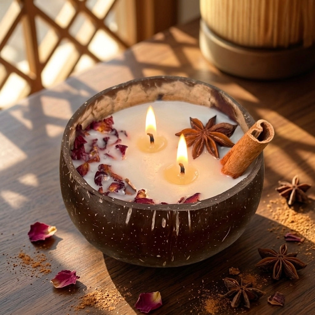 Coco-nutty · Coconut Shell Soy Wax Candle
