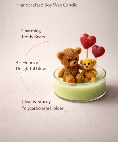 Sweetheart Teddies Candle