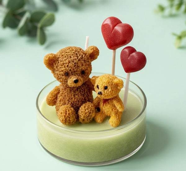 Sweetheart Teddies Candle