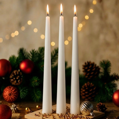 Taper Candle - Set of 3 (Soy - Unscented)