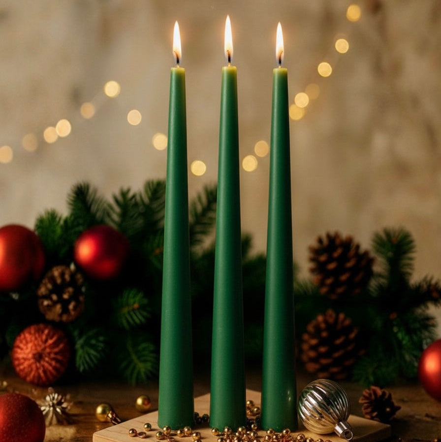 Taper Candle - Set of 3 (Soy - Unscented)
