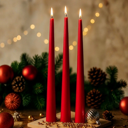 Taper Candle - Set of 3 (Soy - Unscented)
