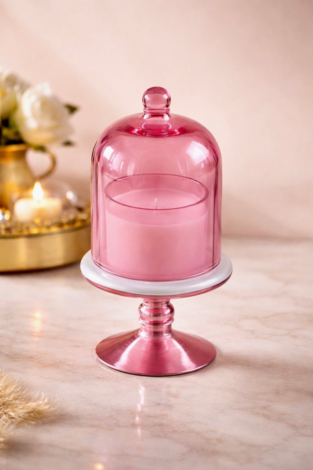 Gulabi | Rose & Peony Bell Cloche Candle