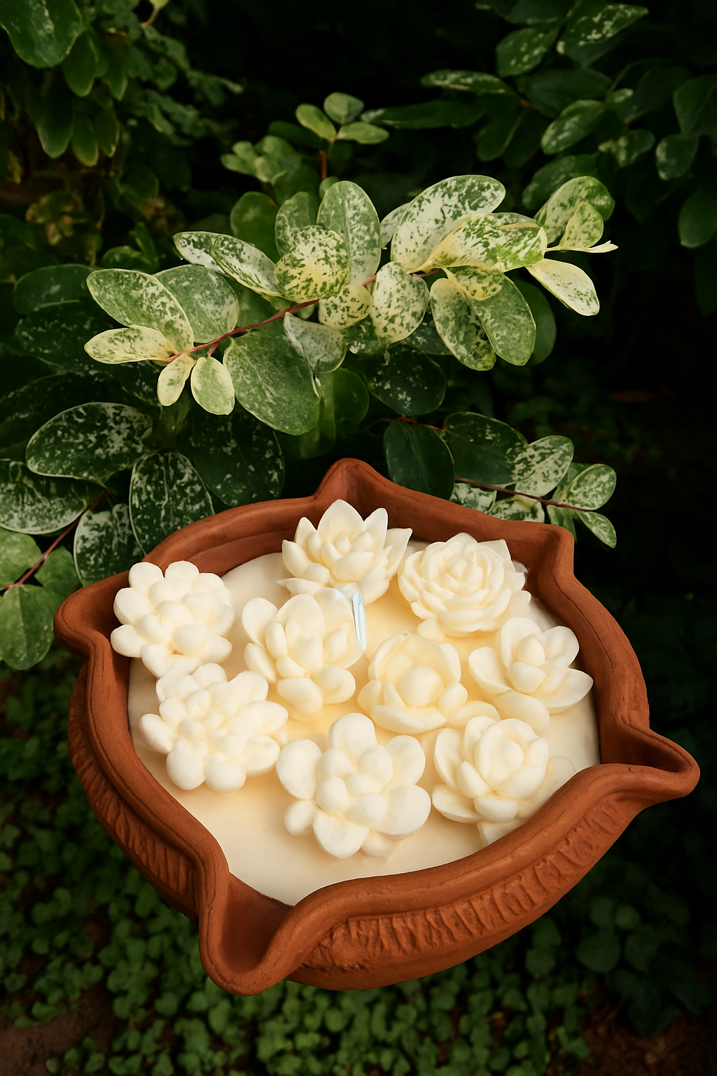 Mitti Bloom - Handcrafted Sculpted Botanical Soy Wax Candle