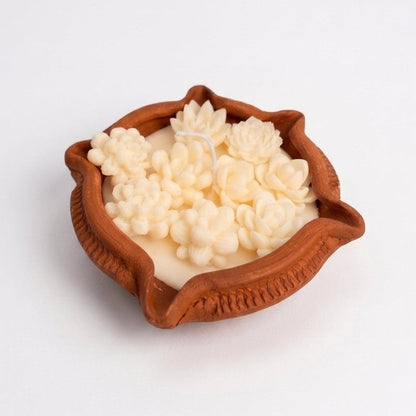 Mitti Bloom - Handcrafted Sculpted Botanical Soy Wax Candle