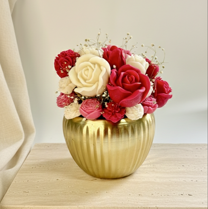 Whispering Fuchsia - Handcrafted Scented Wax Flower Bouquet
