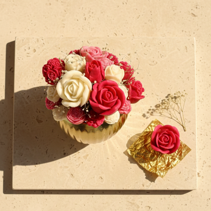 Whispering Fuchsia - Handcrafted Scented Wax Flower Bouquet
