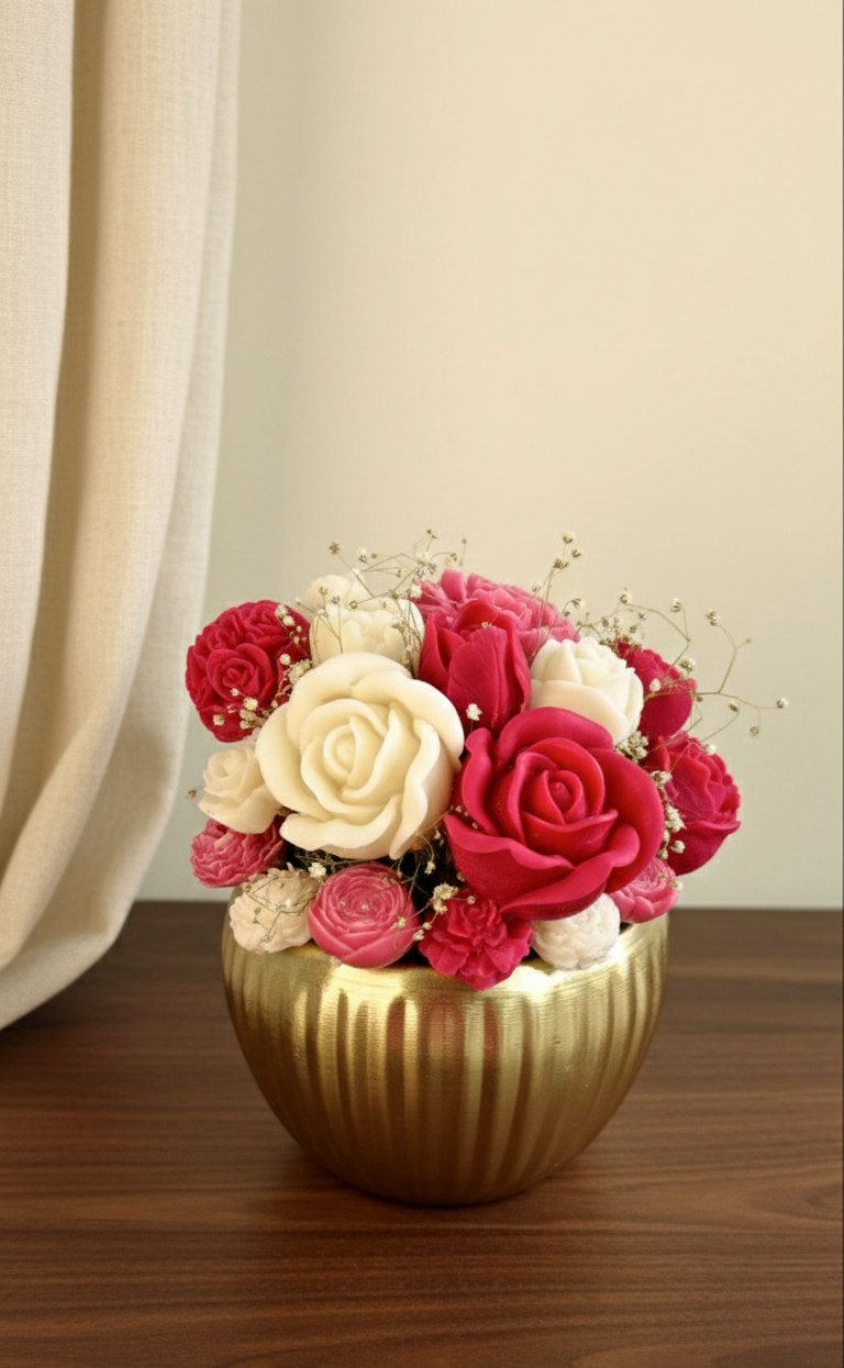 Whispering Fuchsia - Handcrafted Scented Wax Flower Bouquet