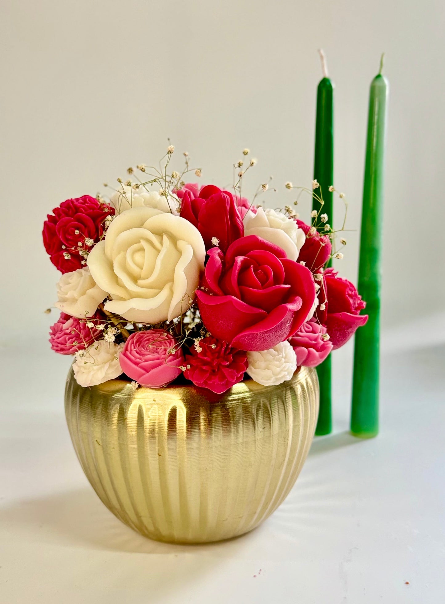 Whispering Fuchsia - Handcrafted Scented Wax Flower Bouquet