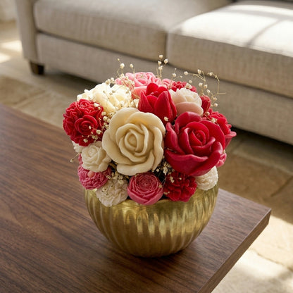 Whispering Fuchsia - Handcrafted Scented Wax Flower Bouquet