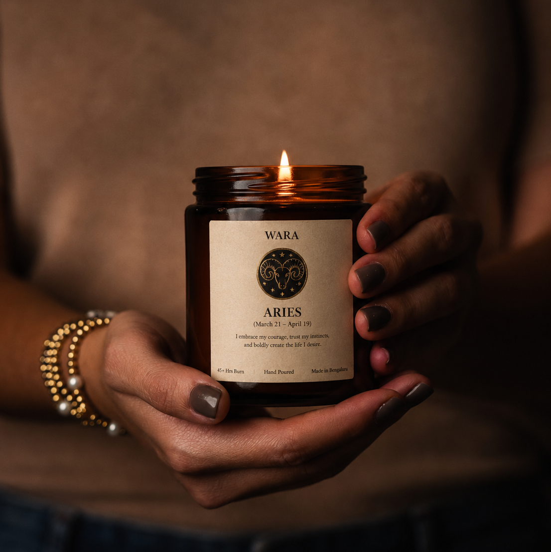 Aries Zodiac Candle - Handcrafted Gift for Aries | Wara Living
