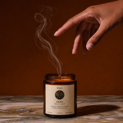 Aries Zodiac Candle - Handcrafted Gift for Aries | Wara Living