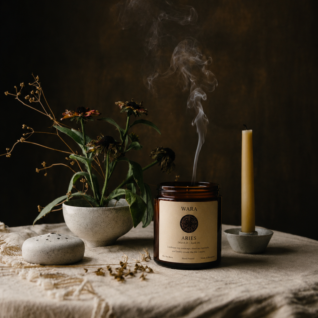 Aries Zodiac Candle - Handcrafted Gift for Aries | Wara Living