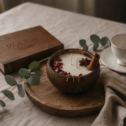 Coco-nutty · Coconut Shell Soy Wax Candle