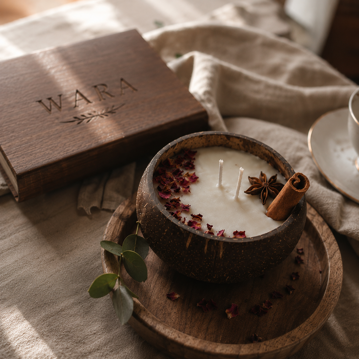 Coco-nutty · Coconut Shell Soy Wax Candle