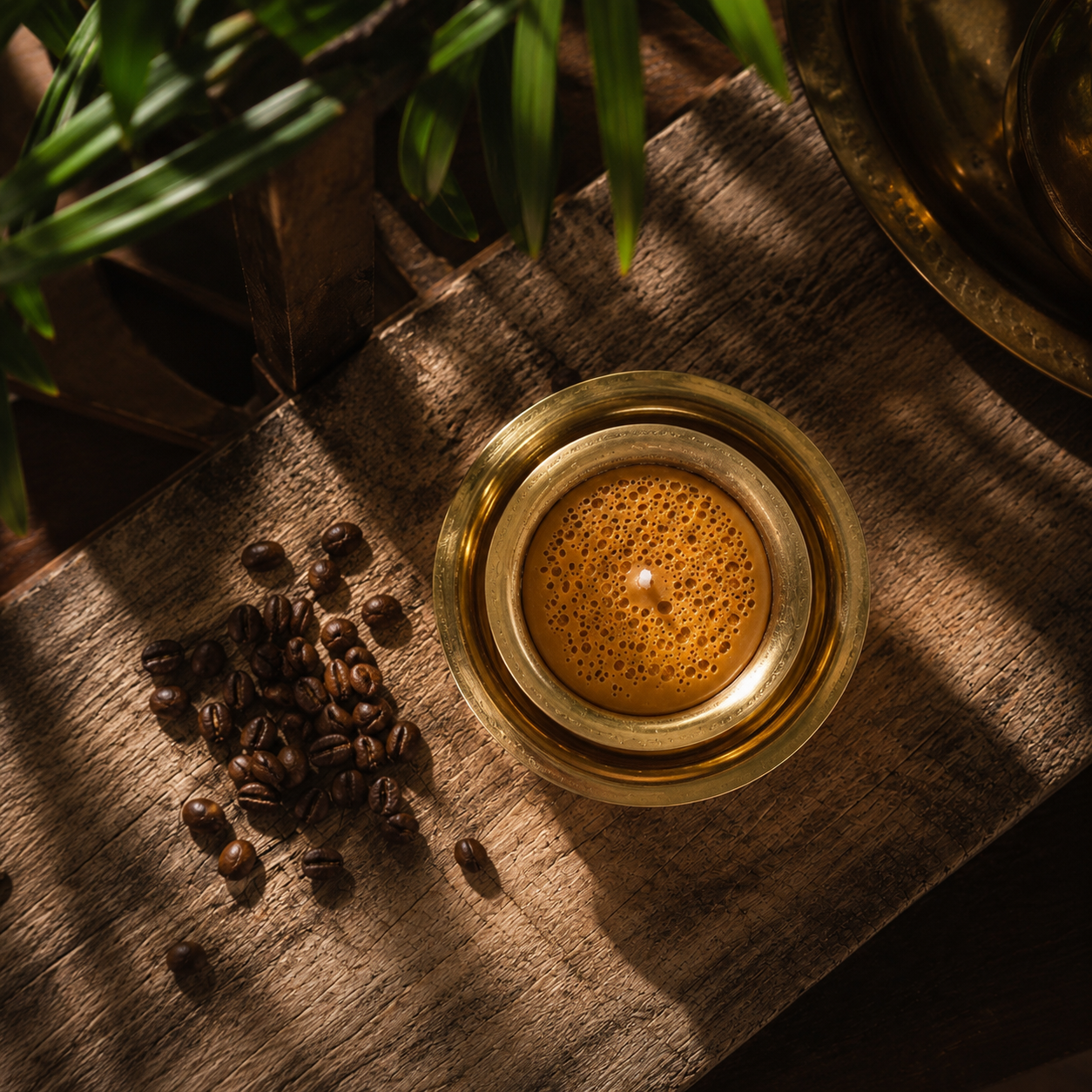 Filter Coffee Candle - Brass Dabara