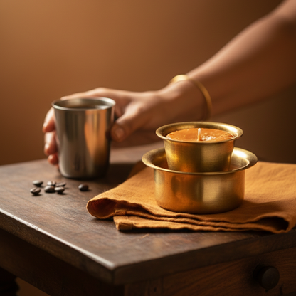 Filter Coffee Candle - Brass Dabara