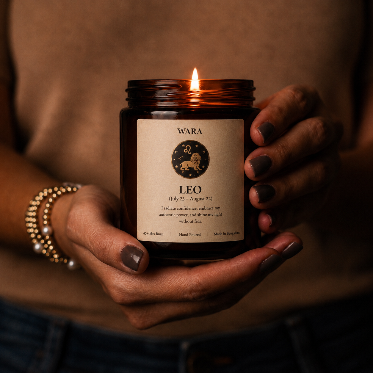 Leo Zodiac Candle