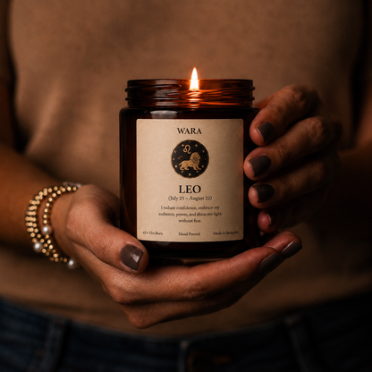 Leo Zodiac Candle
