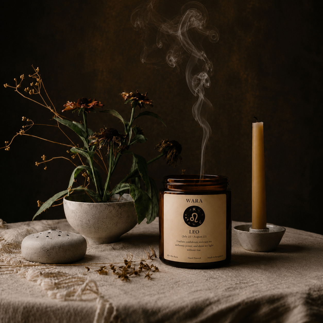 Leo Zodiac Candle