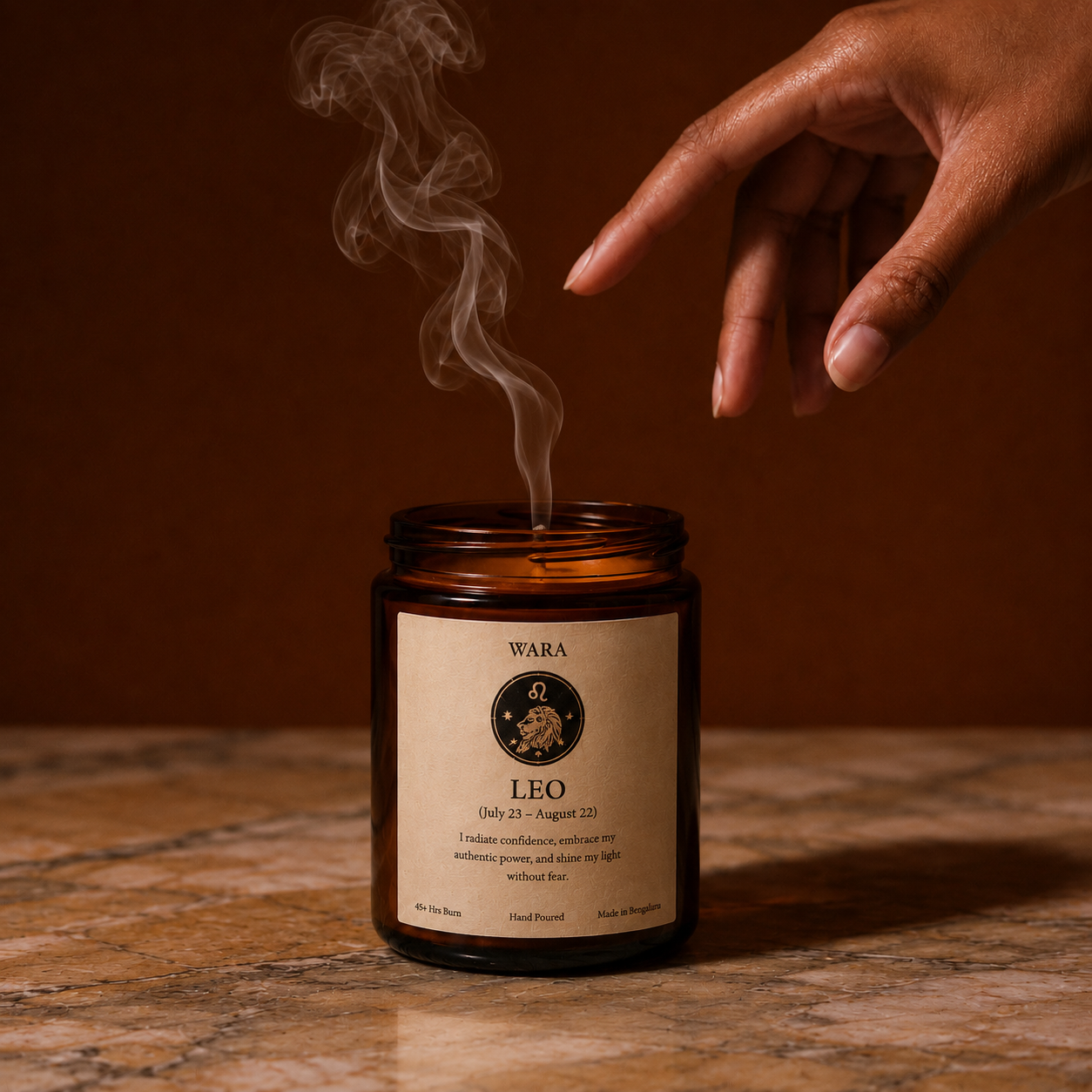 Leo Zodiac Candle