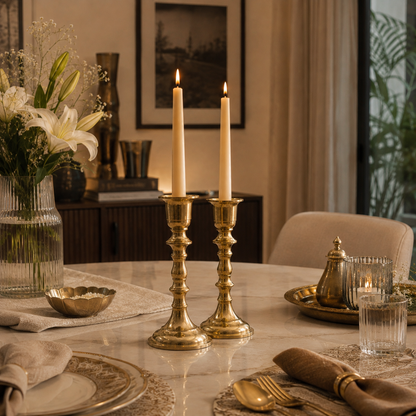The Heirloom Brass Candlesticks - Set of 2