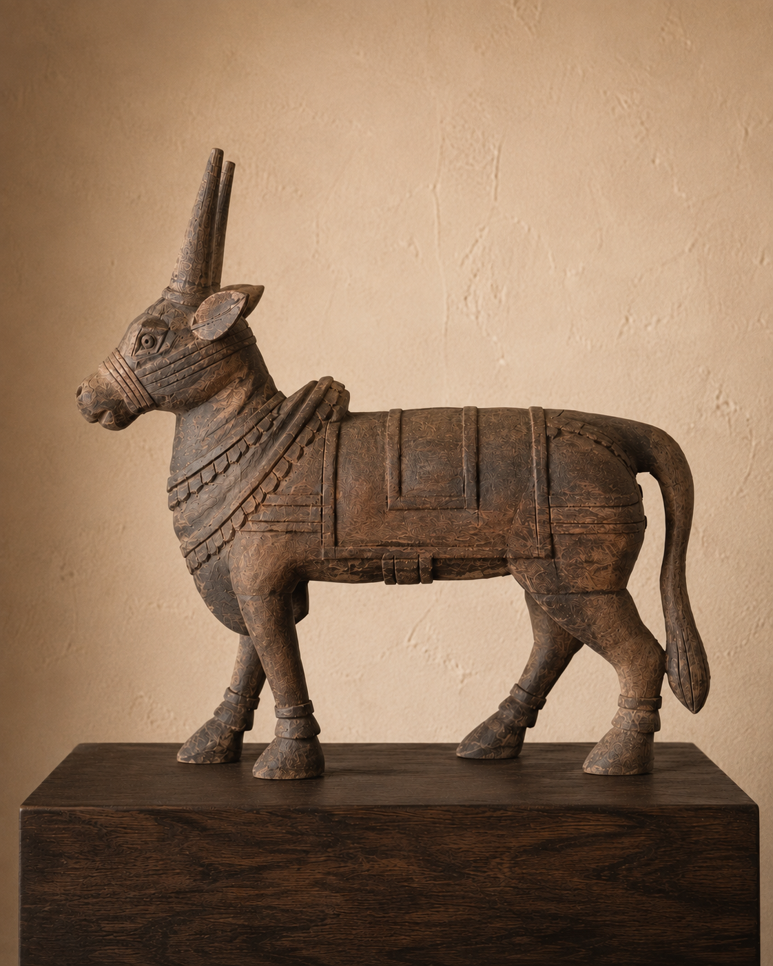 NANDI - Hand-Carved Wooden Sculpture