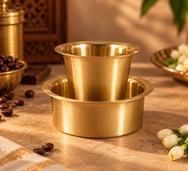 The Brass Dabara Set | Traditional South Indian Brassware