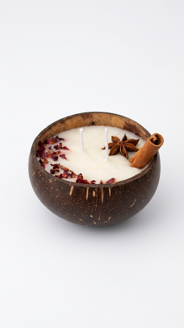 Coco-nutty · Coconut Shell Soy Wax Candle