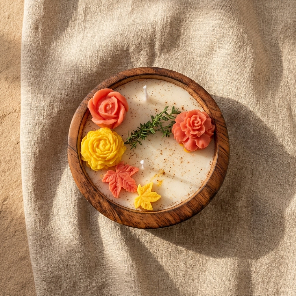 Autumn Bloom - Handcrafted Botanical Soy Wax Candle