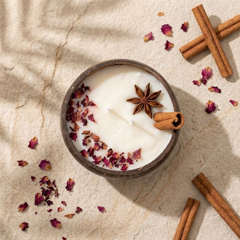 Coco-nutty · Coconut Shell Soy Wax Candle
