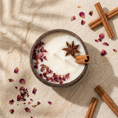 Coco-nutty · Coconut Shell Soy Wax Candle