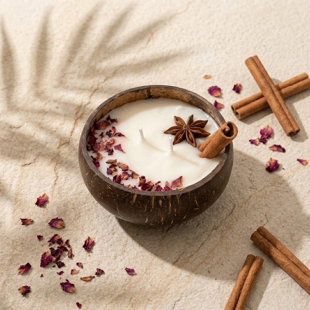 Coco-nutty · Coconut Shell Soy Wax Candle
