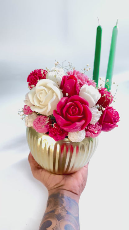 Whispering Fuchsia - Handcrafted Scented Wax Flower Bouquet
