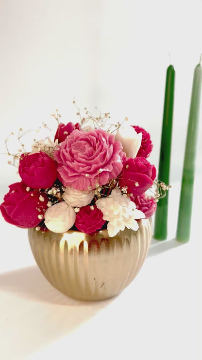 Whispering Fuchsia - Handcrafted Scented Wax Flower Bouquet